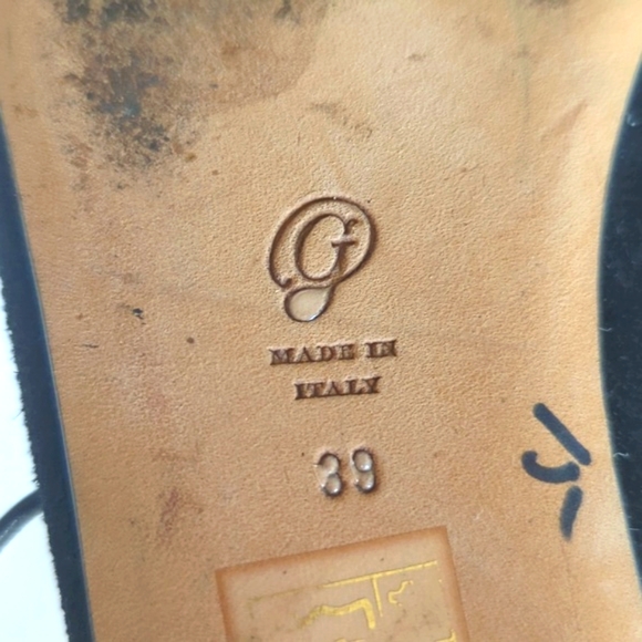 M.Gemi Womens Lace Up Ballerina Flat Suede Open Back Pointed Toe Black 39 - Picture 5 of 6